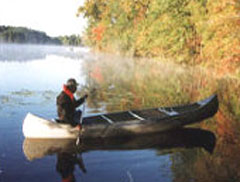 Canoeing on Wells Mills Lake, Waretown